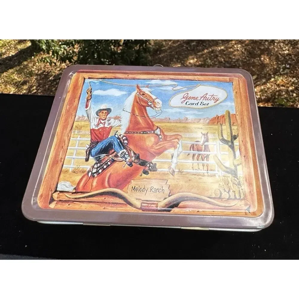 Gene Autry Limited Edition 100 Comic Trading Cards Miniature Metal Lunch Box A19